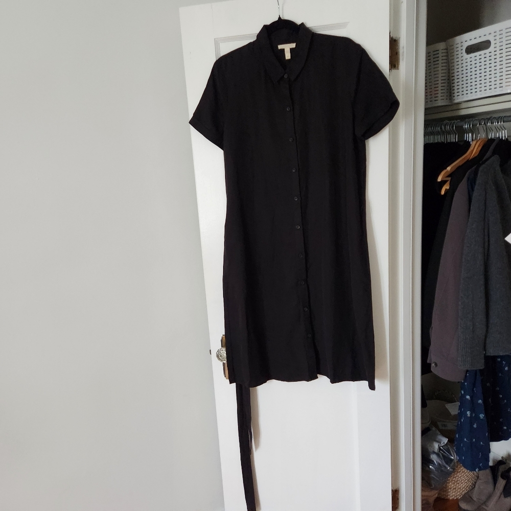 Eileen Fisher Tencel Lyocell Blend Shirt Dress size medium